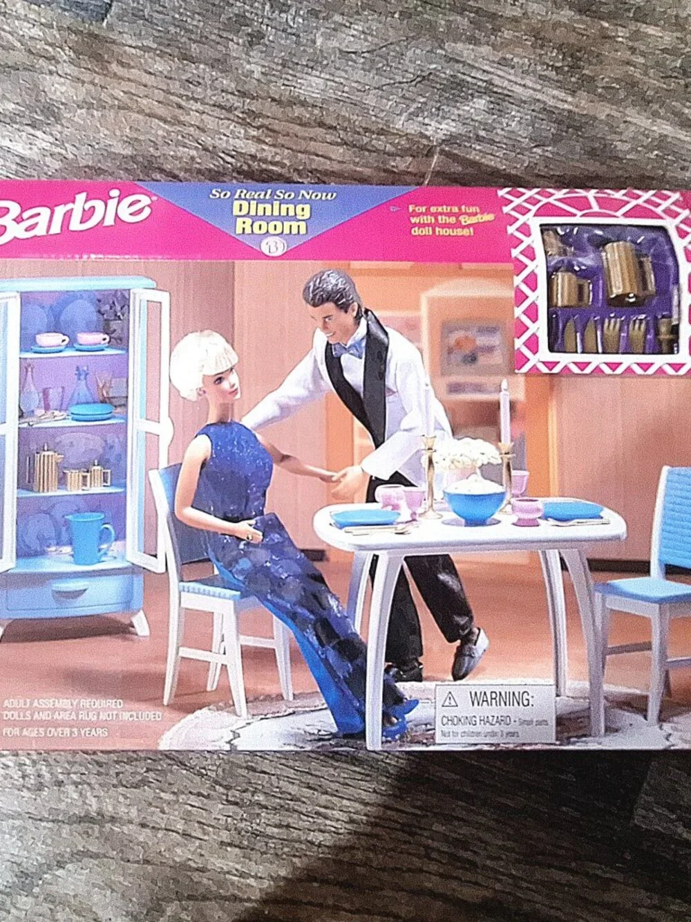 Vintage 1998 Mattel Barbie So Real So Now Dining Room Playset - Unopened